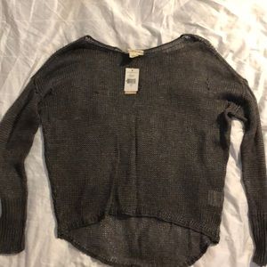 Grey knit sweater